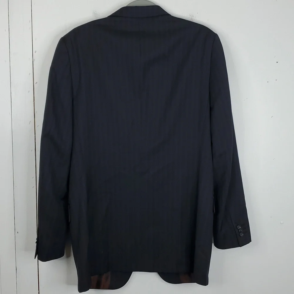Banana Republic Modern Blazer Three Button Subtle Pinstripe Lined Mens 40R